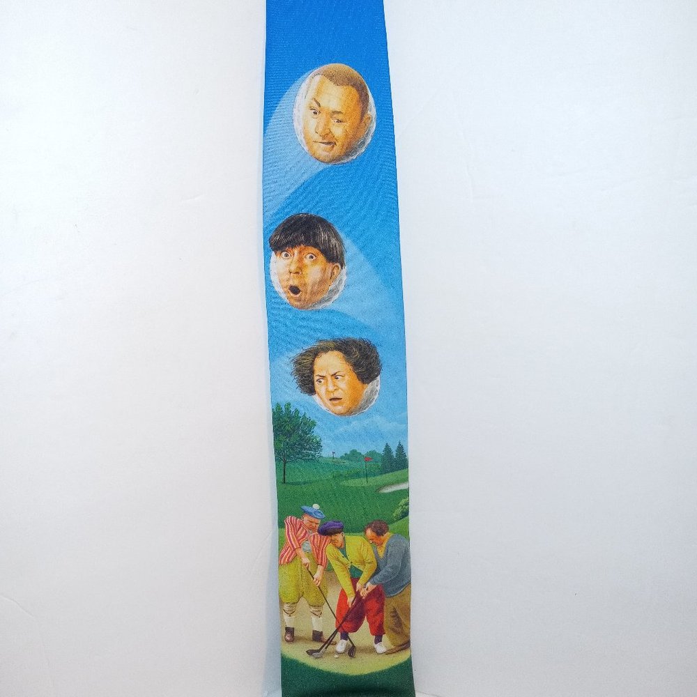 Ralph Marlin Three Stooges Golf Theme Tie